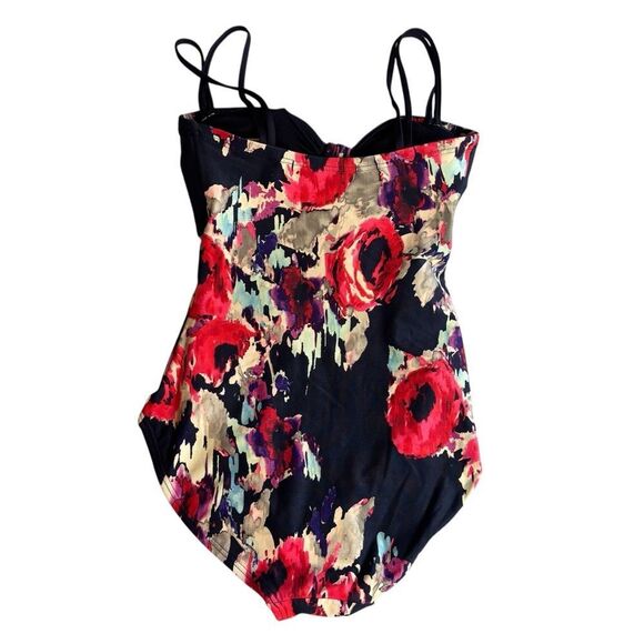 Kate Spade Blue Colombe D'or Floral One Piece Swimsuit Bathing Suit Size XS - Picture 4 of 10
